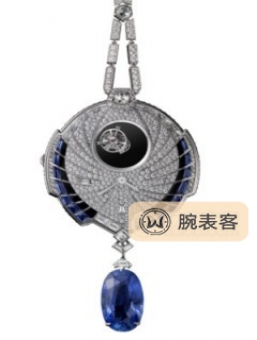 卡地亚高级珠宝腕表系列Azuré蔚蓝神秘陀飞轮坠饰表腕表